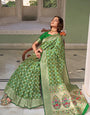 Green Color Bandhani Silk Elegance saree