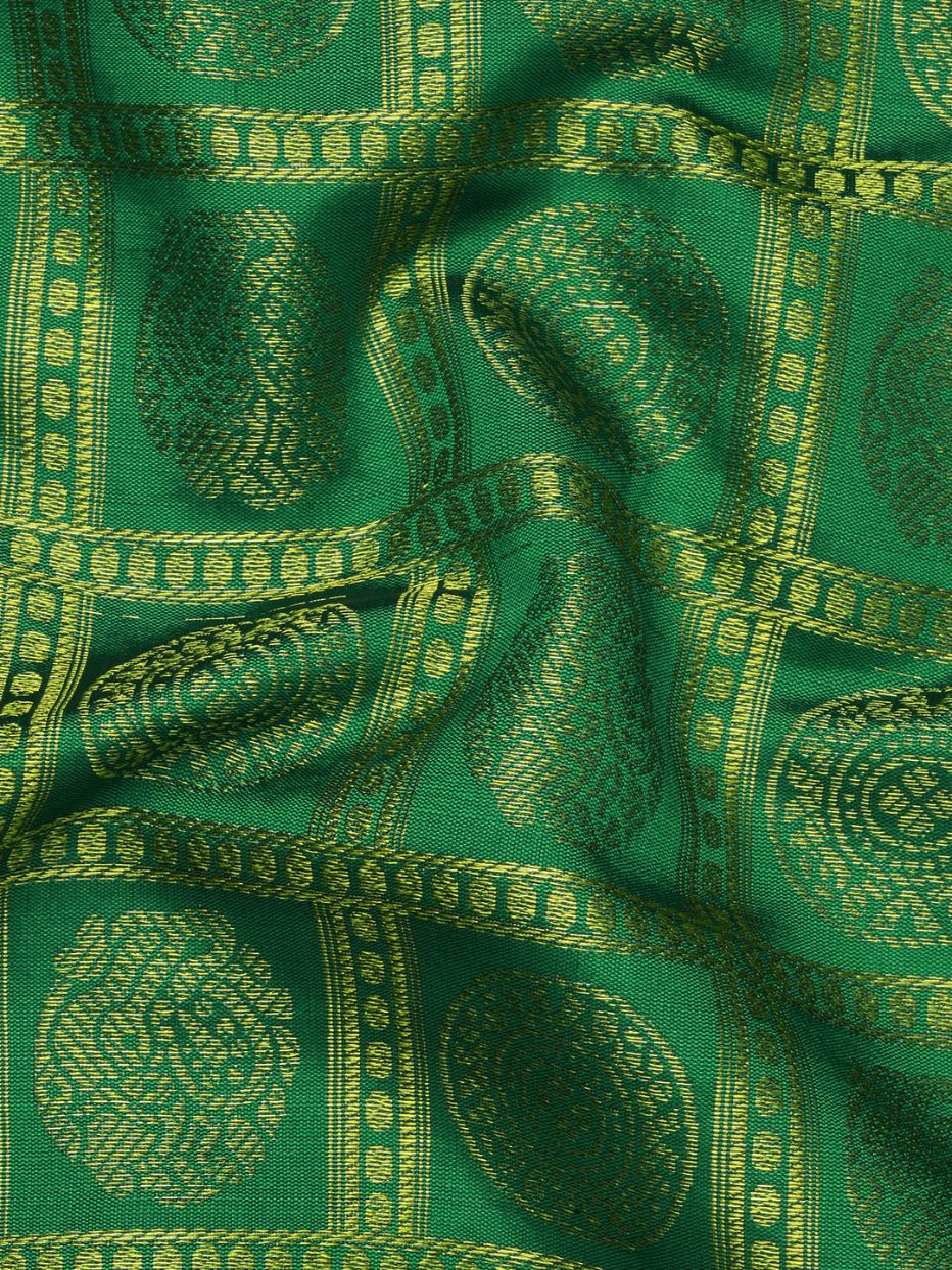 Green Color Ethnic Motifs Zari Pure Silk Kanchipuram Saree