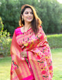 Pink Woven Design Zari Pure Silk Paithani Saree