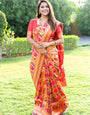 Red Woven Design Zari Pure Silk Paithani Saree