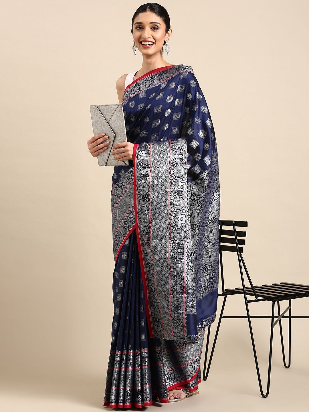 Navy Blue Affordable Sarees Online
