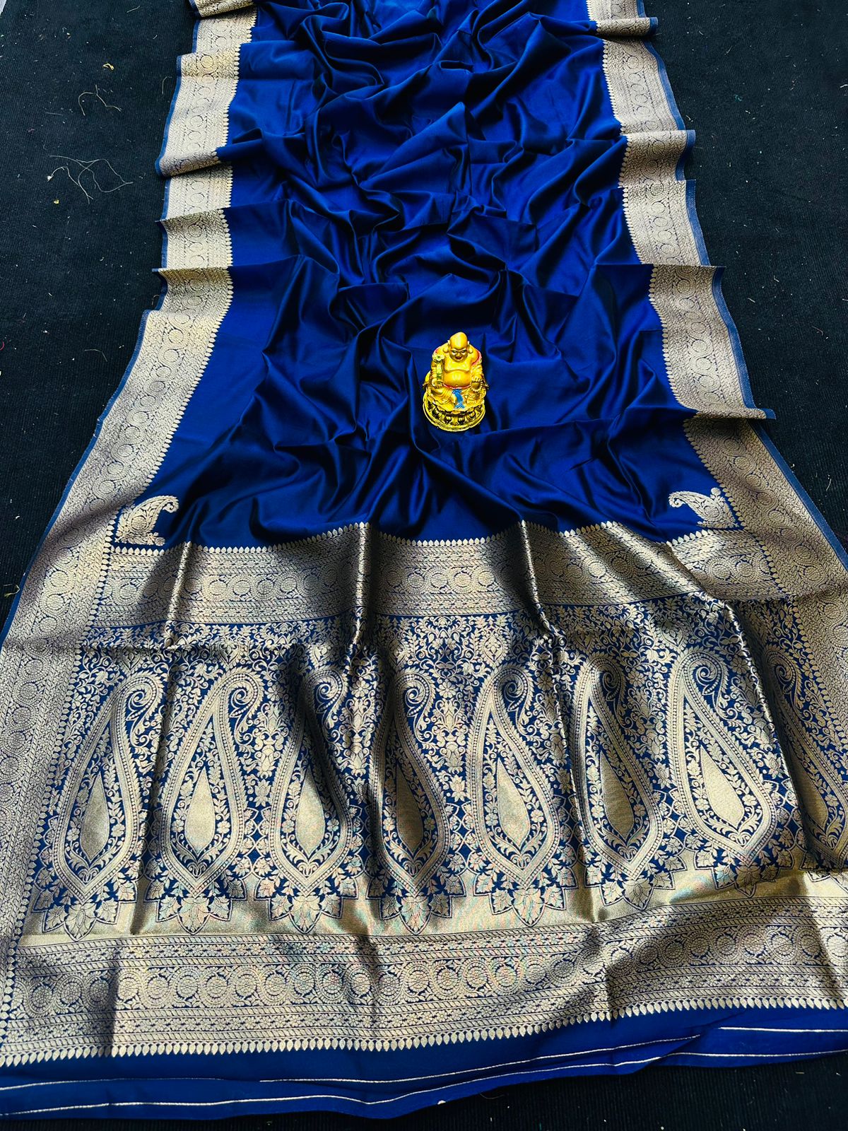 Navy Blue Toned Traditional Banarasi Soft Silk Sarees