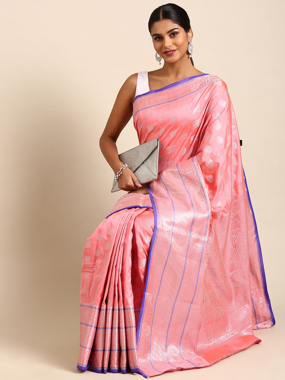 Peach Affordable Sarees Online