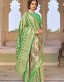 Pista Green Color Bandhani Silk Elegance saree