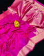 Pink  Toned Traditional Banarasi Soft Silk Sarees