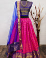 Pink Color South indian Pattu Silk Lehenga Choli