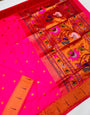 Pink Color Toned Heavy look Designer Paithani Silk Saree