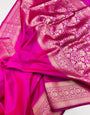 Pink Toned Handwoven Banarasi Soft Silk Sarees