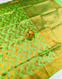 Pista Green Toned Traditional Banarasi Silk Sarees