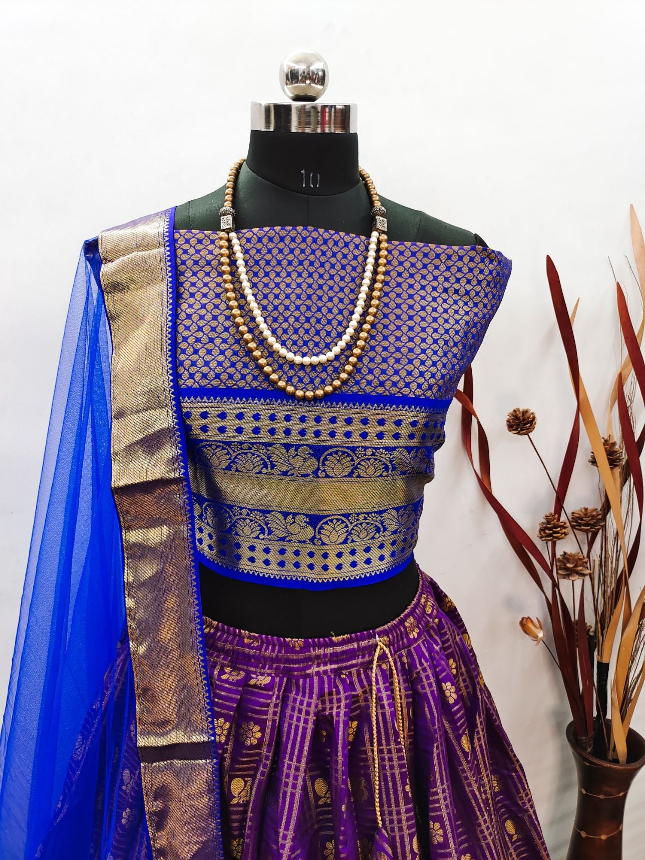 Purple Color South indian Pattu Silk Lehenga Choli
