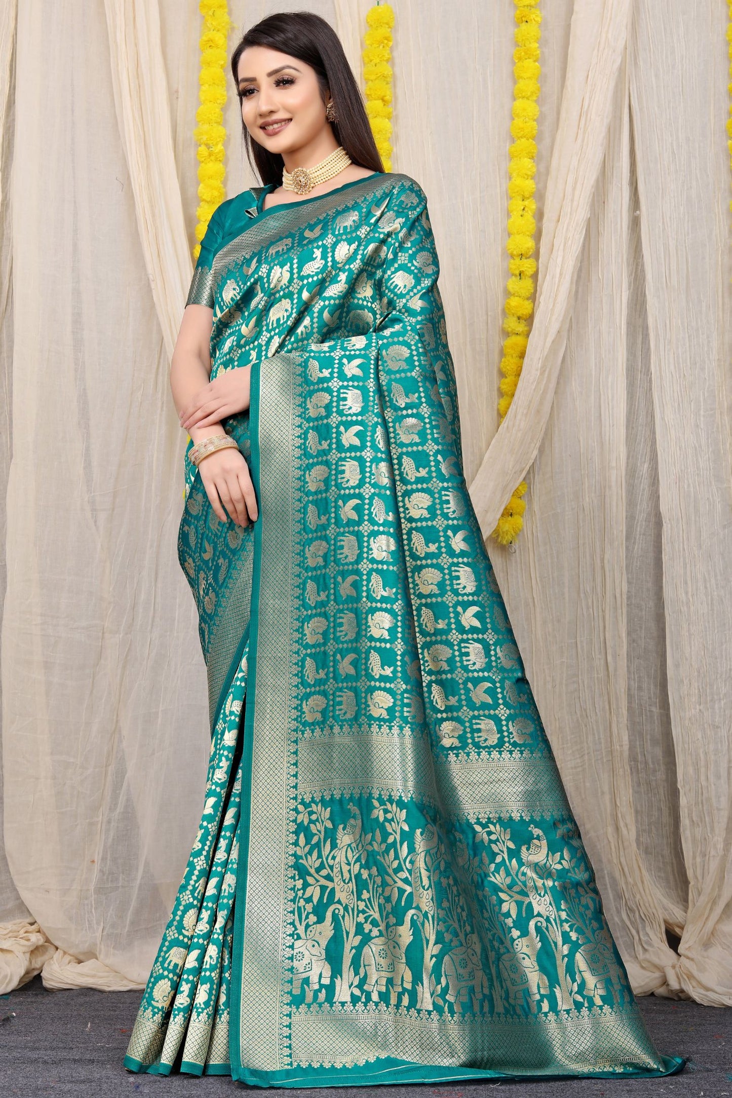 Sea Green Color Exclusive Wedding Patola Collection Heavy Look