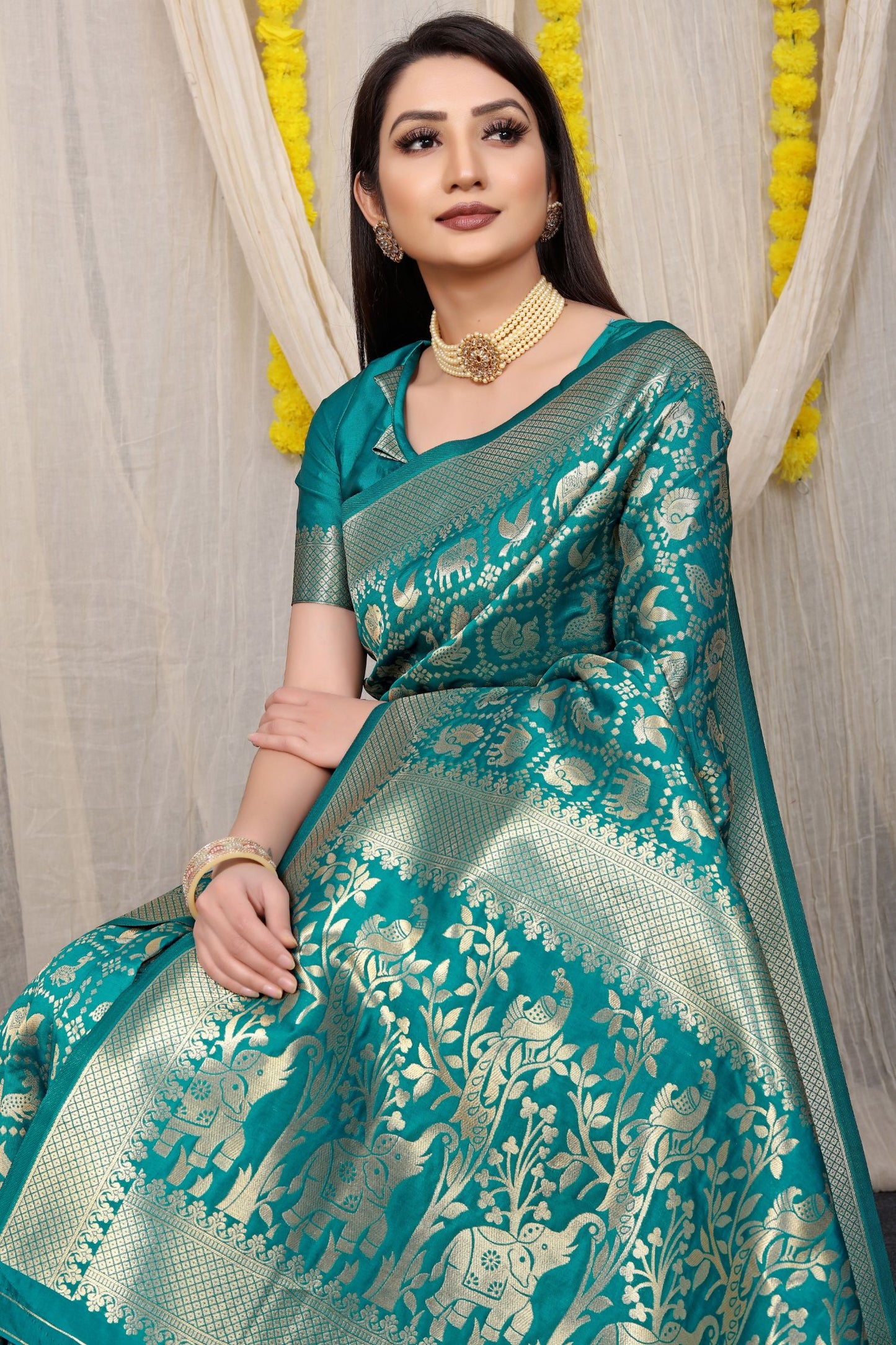 Sea Green Color Exclusive Wedding Patola Collection Heavy Look