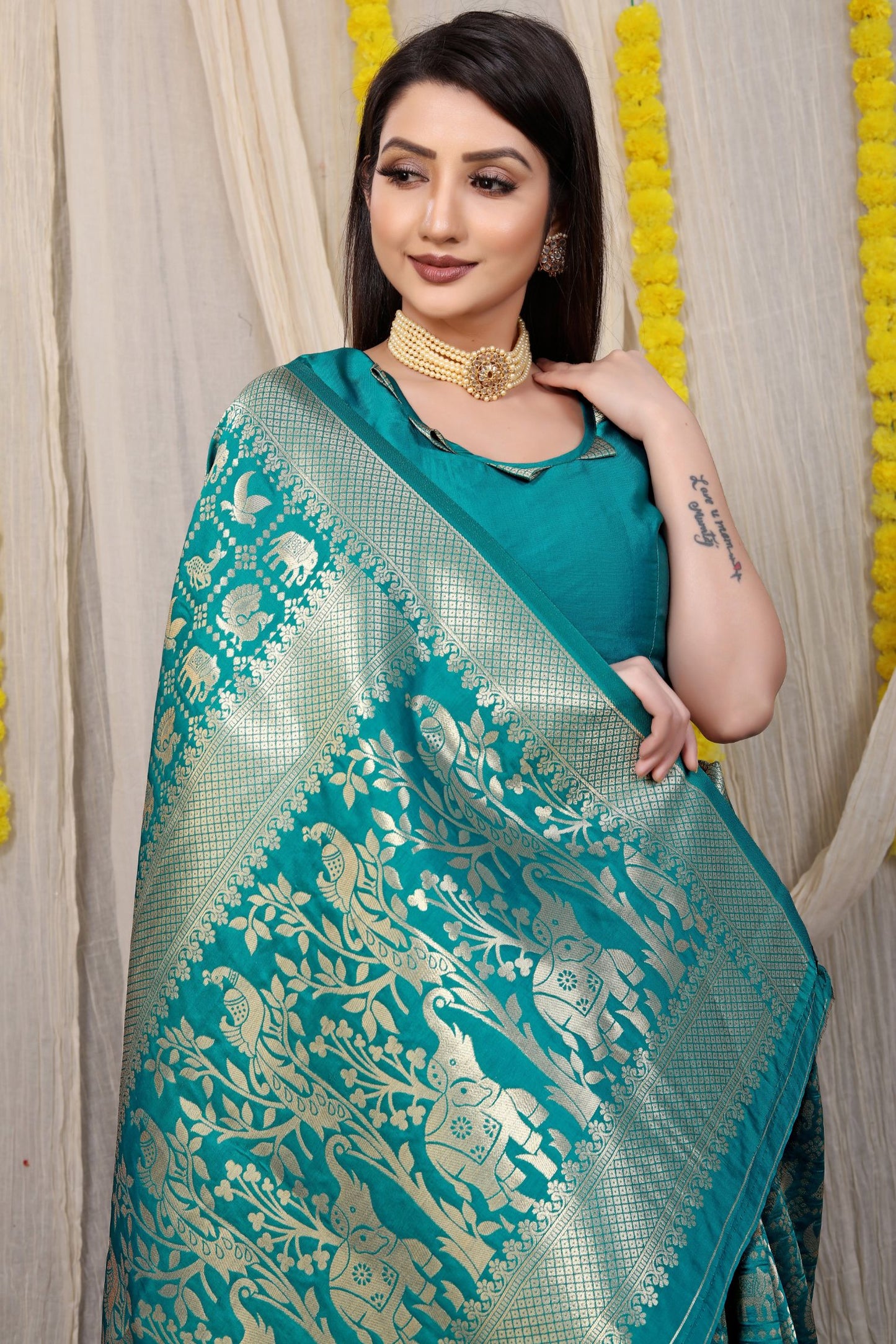 Sea Green Color Exclusive Wedding Patola Collection Heavy Look