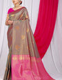 Rama Toned Ethnic Motif New Look Woven Design Zari Kanjeevaram Saree
