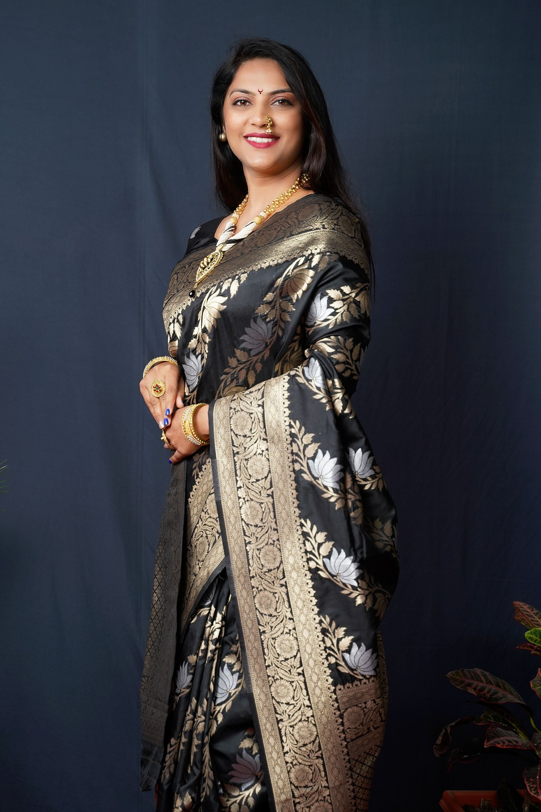Black Banarasi Leriya saree Classic Elegance for Every Occasion