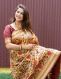 Maroon Color Woven Design Zari Pure Silk Paithani Saree