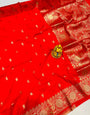 Red Toned Traditional Banarasi Silk Sarees