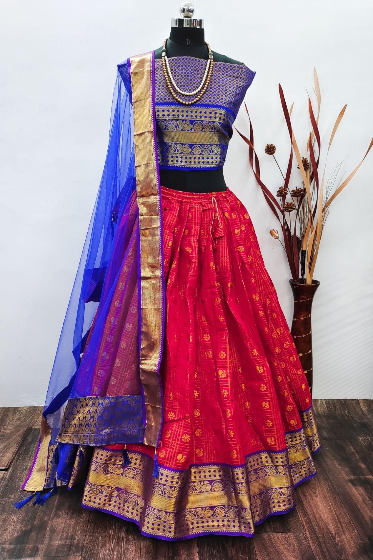 40 Elegant Half Saree Lehenga Designs For The South Indian Brides! | Lehenga  designs, Lehenga saree design, Half saree lehenga