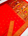 Red Color Toned Heavy look Designer Paithani Silk Saree