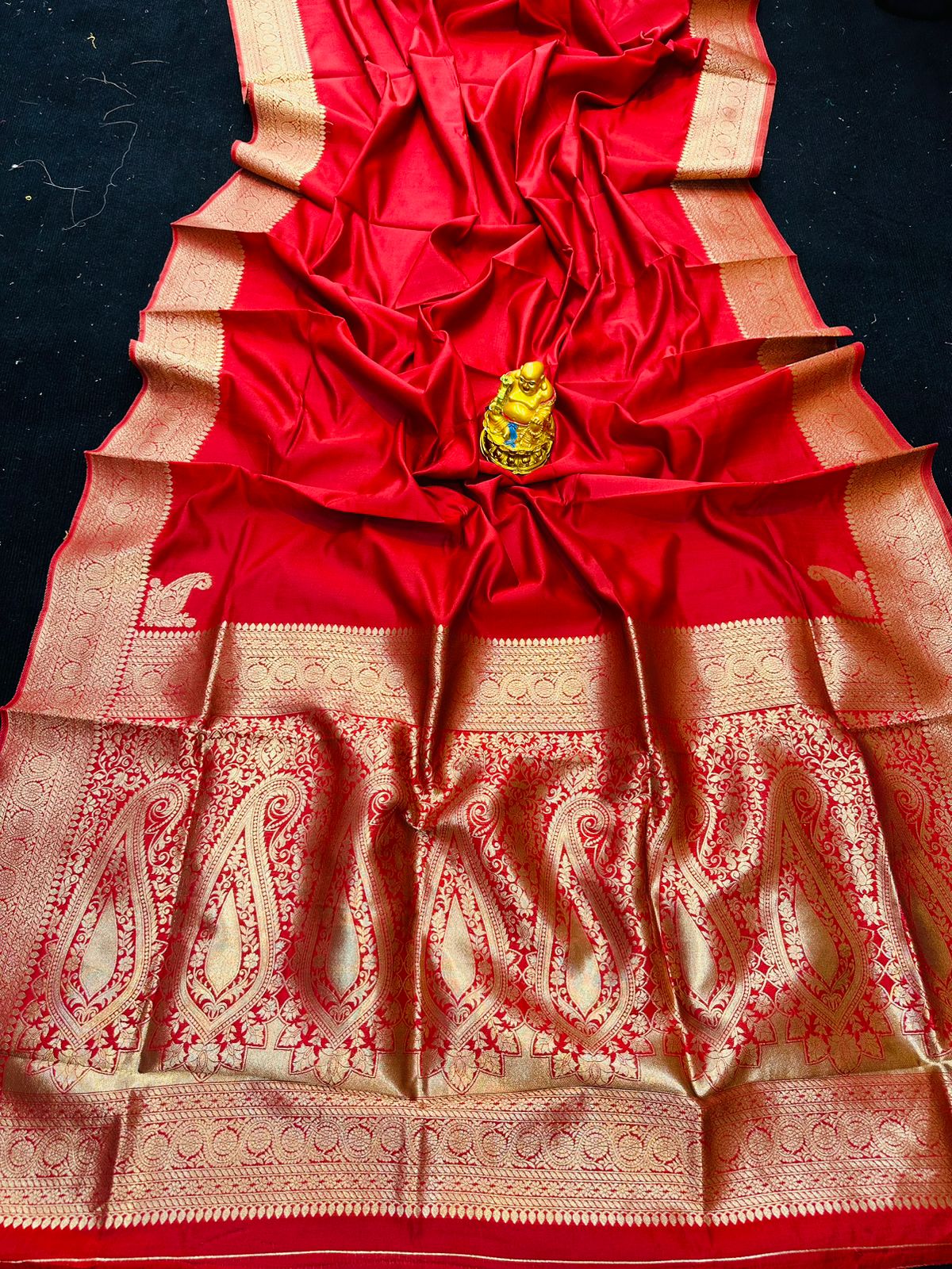 Red Toned Traditional Banarasi Soft Silk Sarees