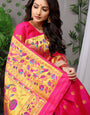 Pink Toned Handloom Pure Silk Paithani Saree