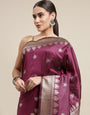 Wine Color Bollywood-inspired Banarasi silk sarees