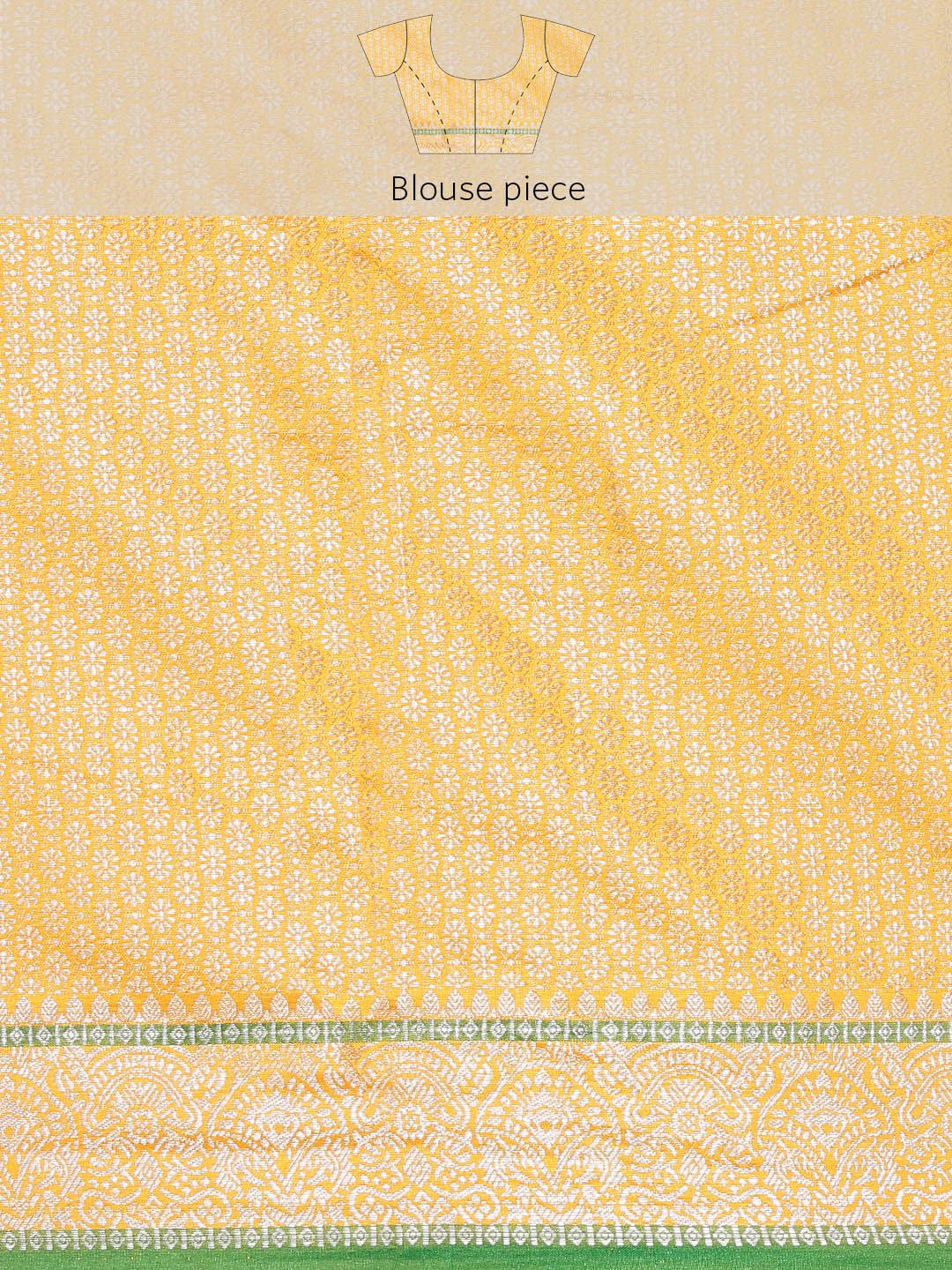 Yellow Pattu Kanchipuram Silk sarees for sale