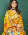 Yellow Color Rich Pure Paithani Silk Sarees