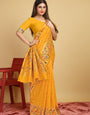 Yellow Toned Exclusive Pure Paithani Silk Sarees