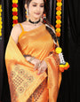 Yellow Color Zari Woven Banarasi Sarees
