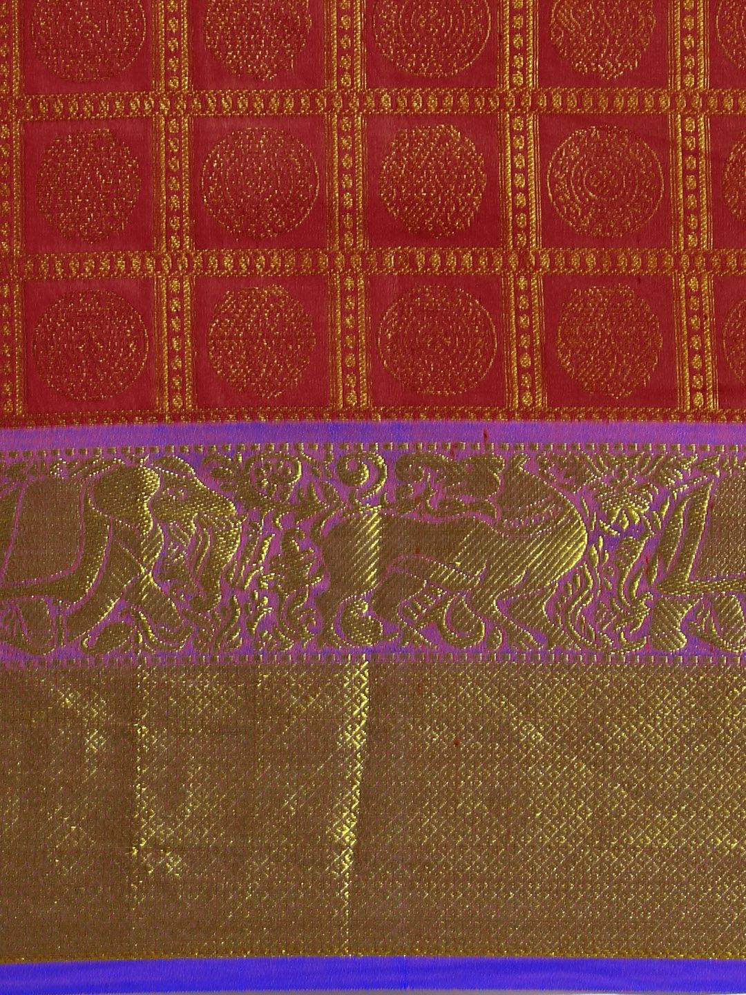 Red Color Ethnic Motifs Zari Pure Silk Kanchipuram Saree