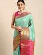 Sea green Color South Pattu Silk Saree-Special South Festivel Collection