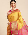 Yellow Color South Pattu Silk Saree-Special South Festivel Collection