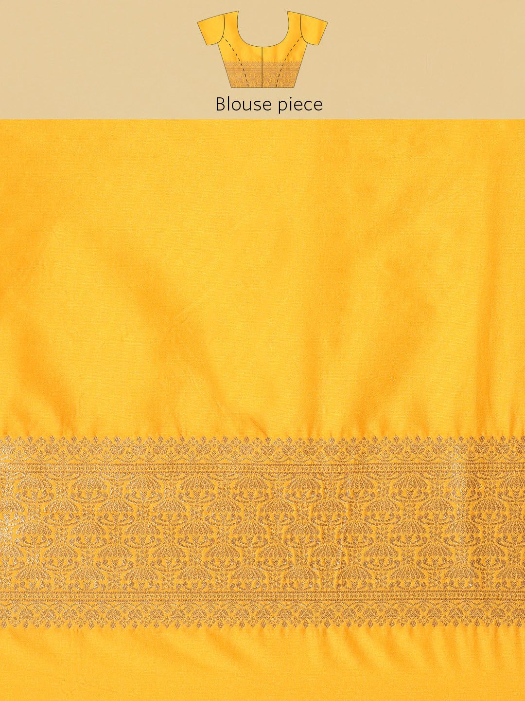 Yellow Color Pure Banarasi Silk Sarees And Meenakari Weaving Work With Blouse Pis.